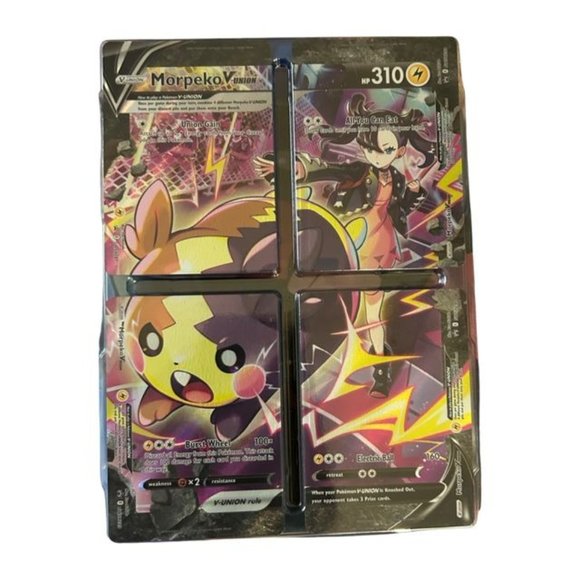 Genuine Pokémon Morpeko V-Union 4-Card Set W/ Playmat & Trainer Card - Picture 9 of 9